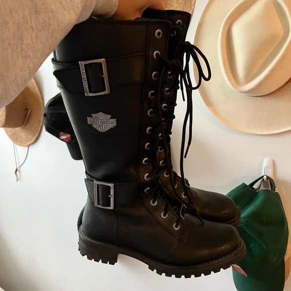 Harley Davidson Leather Belhaven Tall Riding Boots - BRAND NEW - Picture 1 of 6